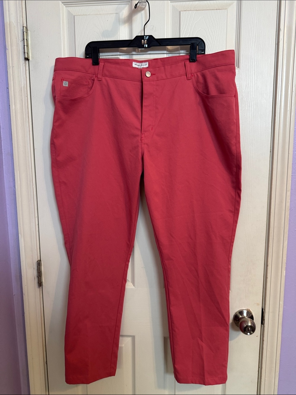 Peter Millar Men’s Stretch Chino Pants - Coral